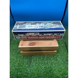 HESS Gasoline 2003 Toy Truck And Racecars With Box And Packaging